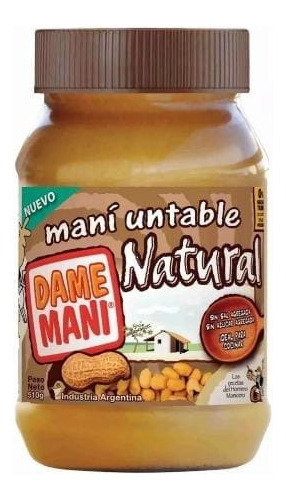 Maní Untable Natural - Dame Mani - 510 Grs.