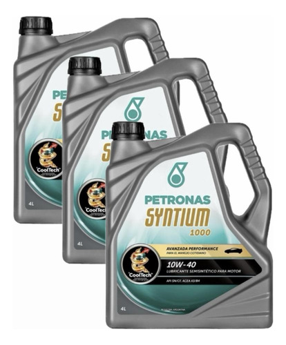 Aceite Syntium 1000 10w40 X 4 Litros X 3 Unidades