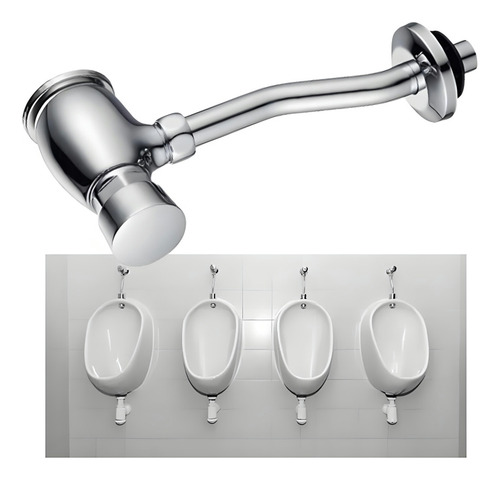Fluxómetro Llave Mingitorio Push, Resorte Alta Calidad Lujo, Válvula de Descarga Manual para Urinario, con Temporizador, 10 Piezas, Ideal para Baños Públicos y Privados
