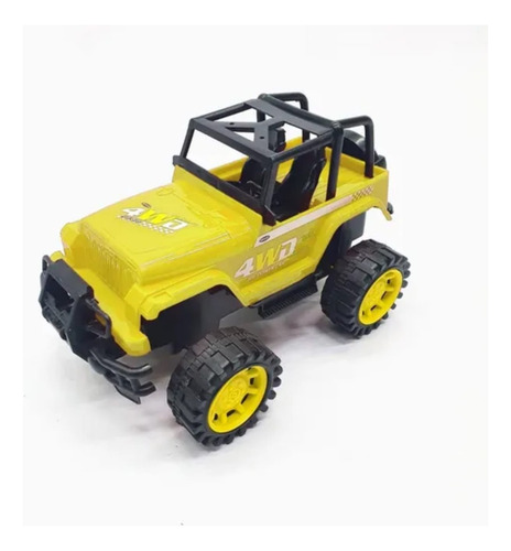 Jeep 4x4 Camioneta A Friccion Wrangler 22cm 4x4 Amarillo