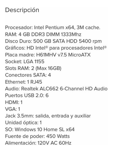 Imagen 7 de 7 de Computadora De Escritorio,siragon Slim 1500+altavoces