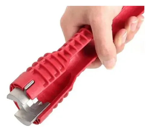 Llave Inglesa 5 En 1 Versátil Para Sanitaria, Fregadero Rojo