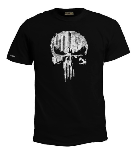 Imagen 1 de 1 de Camiseta Estampada Cráneo Hombre Eco Inpmv