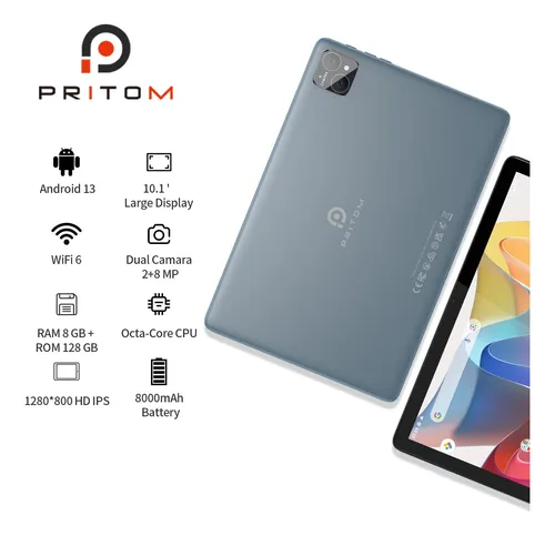 Tablet Pritom Tab11 Android 13 128 Gb 10 Pulgadas Con Funda