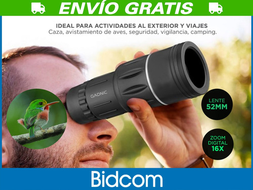 Imagen 3 de 9 de Monocular Gadnic 16x52 Compacto Definicion Alcance Lentes