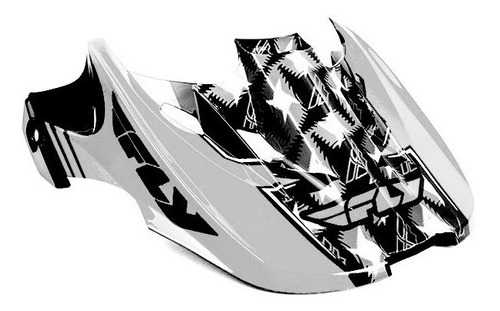 Pala Para Capacete Fly Racing Kinetic Flash Silver/black