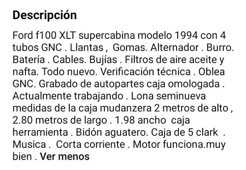 Imagen 15 de 15 de Ford F-100 2.5 I Super Cab