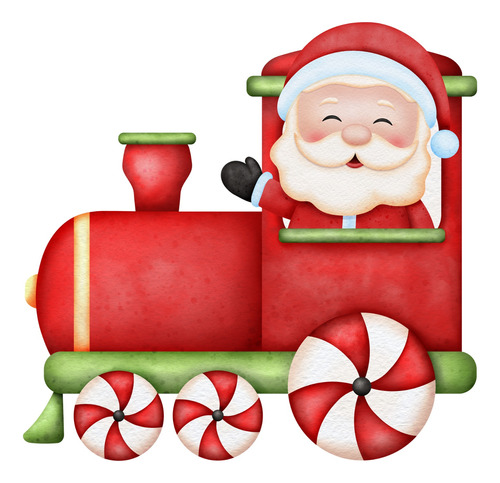 Kit Digital Cliparts + Fondos - El Tren De Santa Claus