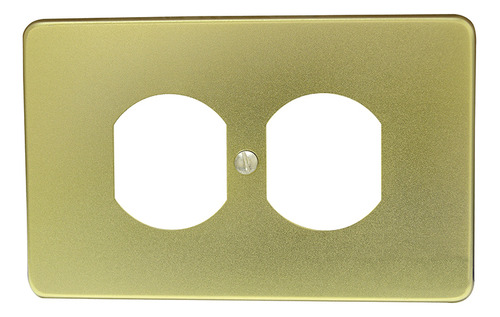 Placa De Aluminio Contacto Duplex Surtek | U1 136607 Color Oro Corriente nominal 10 A Voltaje nominal 120V