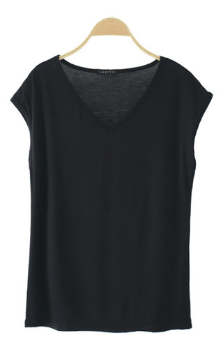 Camiseta Modal Sin Mangas Con Cuello En V Para Mujer