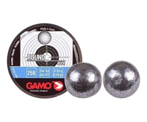 Balines Gamo Round 4.5 Mm X250 Esferico Caza Aire Comprimido