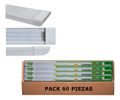 Tubo Led Regleta Rectangular 54w Equivale 320w 60 Piezas