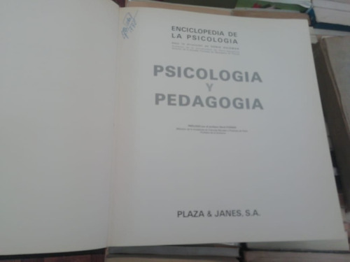 Psicología Y Pedagogía Tapa Dura Ed Plaza & Janés