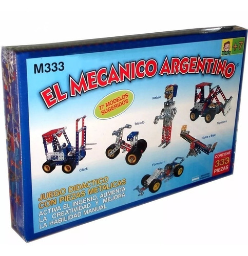 El Mecánico Argentino M333 T/ Mecano Para Armar 333 Piezas 