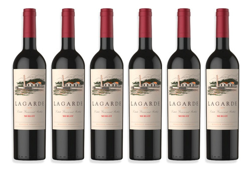 Vino Lagarde Tinto Merlot 750ml Luján De Cuyo Mendoza X6u