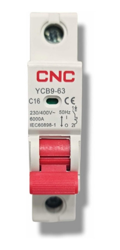 Imagen 2 de 4 de Interruptor Automático Curva C 16a 6ka Cnc