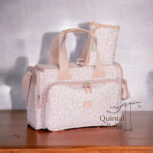 Bolsa Térmica Maternidade Bebê Anne Liberty - Masterbag Baby Cor Cinza Desenho do tecido Liso