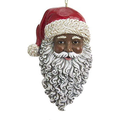 Adorno De Cabeza De Papá Noel Afroamericano