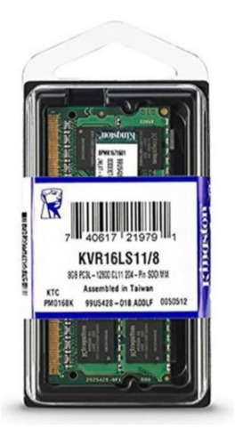 Ddr3 L 8gb Sodimm 1600 Kingston