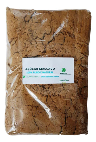 Açúcar Mascavo 1 Kg Sorococo 100% Puro E Natural