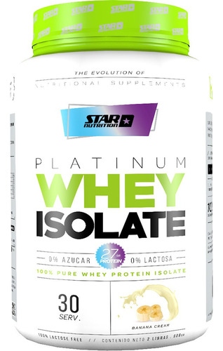 Suplemento en polvo Star Nutrition  isolate Platinum Whey Isolate proteínas sabor banana cream en pote de 907g