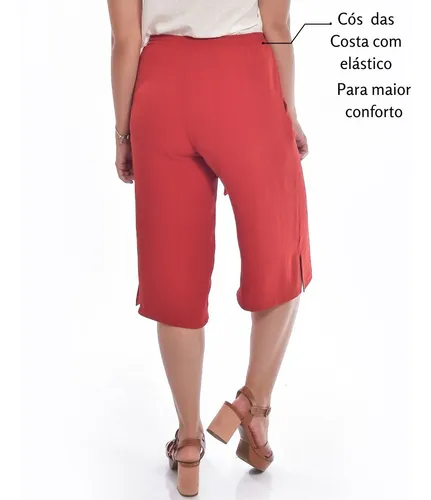 Cal a Feminina Pantacourt Tecido Duna R 115