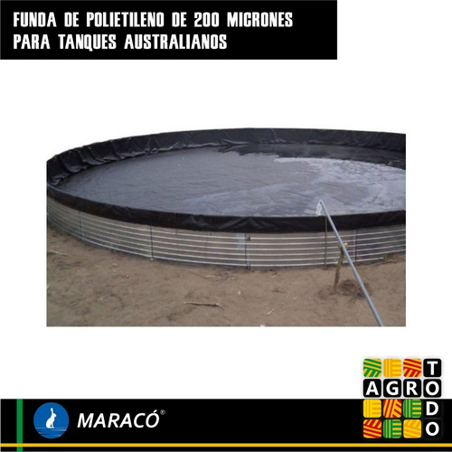 Imagen 2 de 7 de Polietileno Negro 12x12.50 Funda Tanque Australiano 8 Chapas