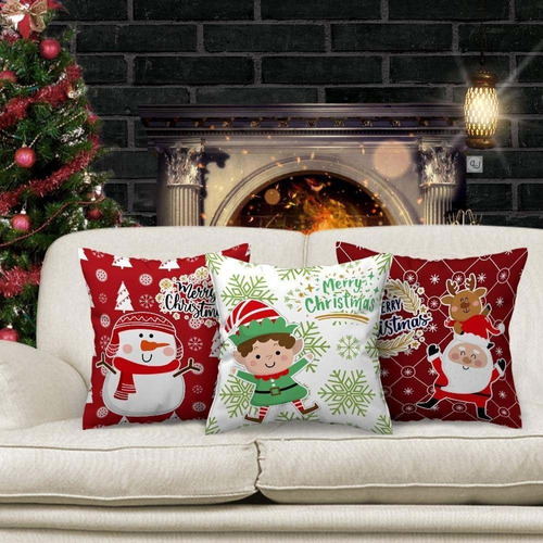 Kit 3 Almofadas Decorativas De Natal