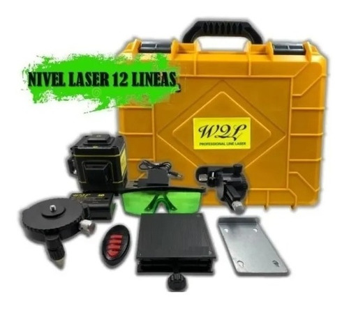 Nivel Laser Verde 360- 12 Lineas 3d Con Accesorios