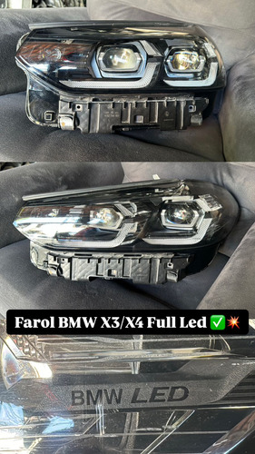 Farol Esquerdo Bmw X3 X4 Ano 22 A 24 Full Led Original (Usado)