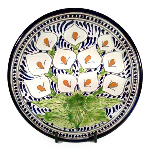 Plato De Talavera Poblana Barroca Color 30 Cm Alcatraz #4