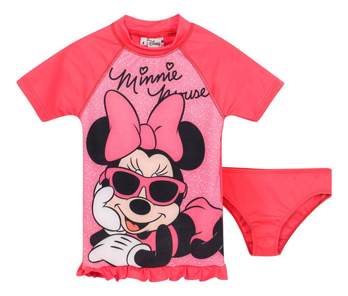 Remera Manga Corta + Bombacha Disney Minnie Prot Solar Uv50