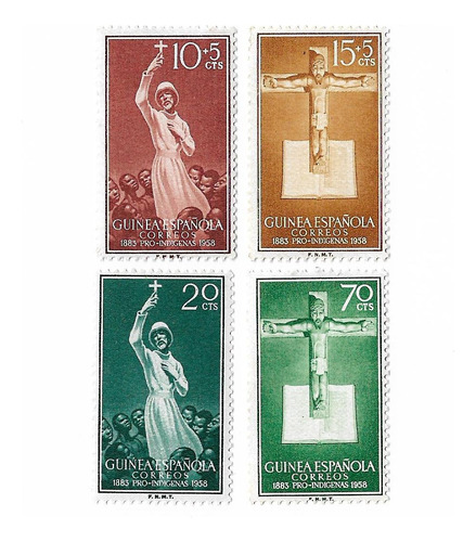  Guinea Española 1958 Mision Catolica Serie Mint 399/402 