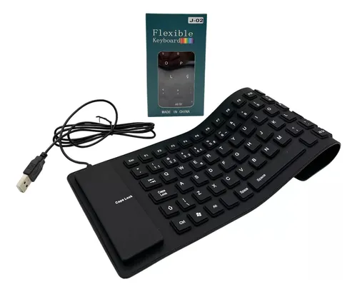 comprar Teclado Borracha Flexível Dobrável Cu002F Fio Usb Abnt2