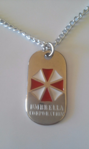 Colar Cordão Umbrella Corporation Placa Militar