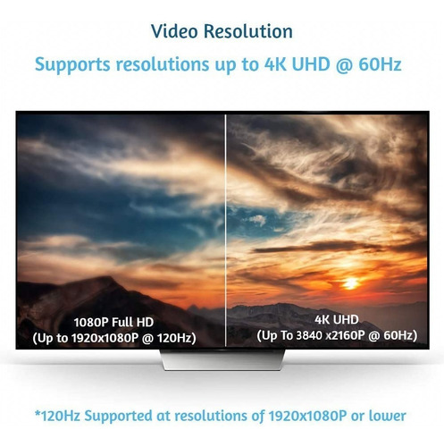 Imagen 6 de 7 de Adaptador Displayport (dp) A Hdmi, 4k Macho A Hembra