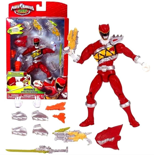 Power Rangers Dino Charge Armored Dino Red Ranger Envíograti (Usado)
