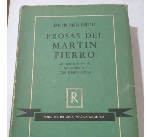 Prosas Del Martin Fierro - Antonio Pages Larraya