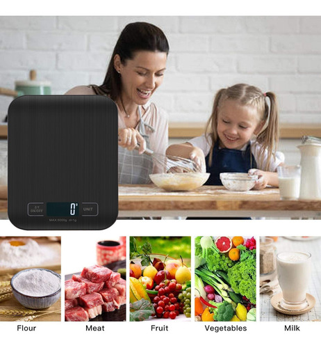 Balanza Digital Cocina 5kg Precisión 1g Con Pantalla Lcd