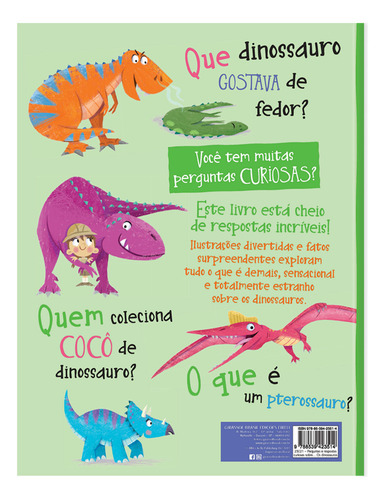 Perguntas E Respostas Curiosas Sobre.... Os Dinossauros, De Camilla De La Bédoyère., Vol. 1. Editorial Girassol, Capa Mole, Edição 1 Em Português, 2020