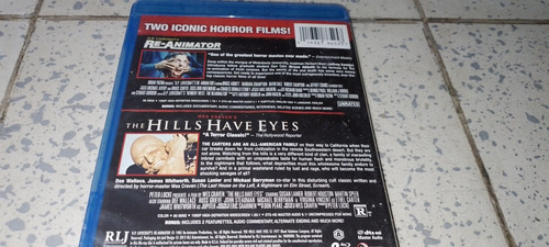 Película Reanimator + The Hill Have Eyes Bluray Subt Inglés (Usado)
