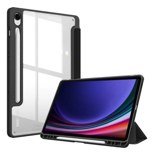 Capinha Com Slot Para Tablet Samsung S9 Fe 10.9 X516 X510 Cor Preto