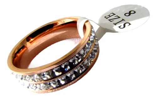 comprar Oferta! Anillo Argolla Baño Oro Rosa Talla 16-17