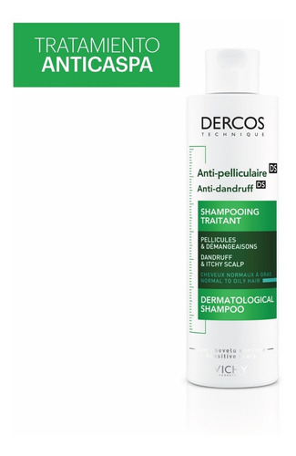 Shampoo Vichy Dercos Thechnique Anticaspa Cabello Normal a Graso en botella de 200mL por 1 unidad
