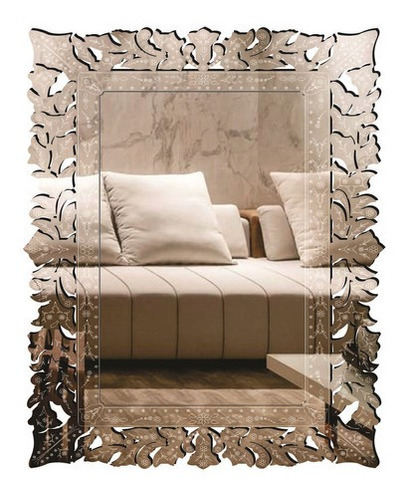 Imagem 1 de 10 de Quadro Espelho Veneziano Decorativo Sala  120x160 - 38.125 P
