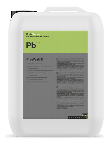 Pb - Prewash B Limpiador Prelavado 11kg - Koch Chemie