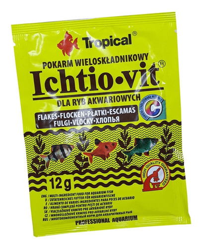Tropical Ichtio Vit Flake (ração 12g Dieta Vitamínica Peixe)