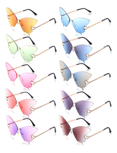 10 Pares De Gafas De Sol De Mariposa Para Mujer Gafas De Sol