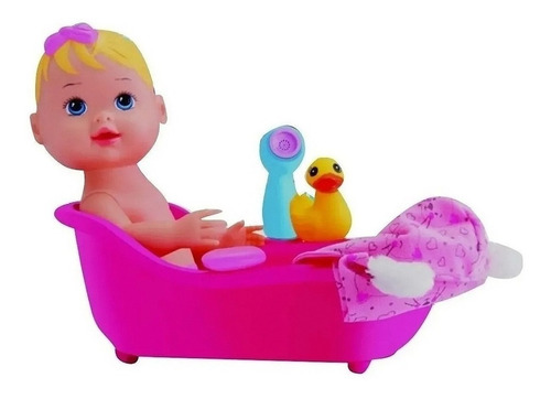 Imagen 3 de 4 de Muñeca Con Bañera Y Duchador De Verdad Divertoys Maternelle