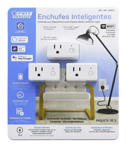 Enchufe Inteligente Wifi Control Voz 15a Contacto Blanco